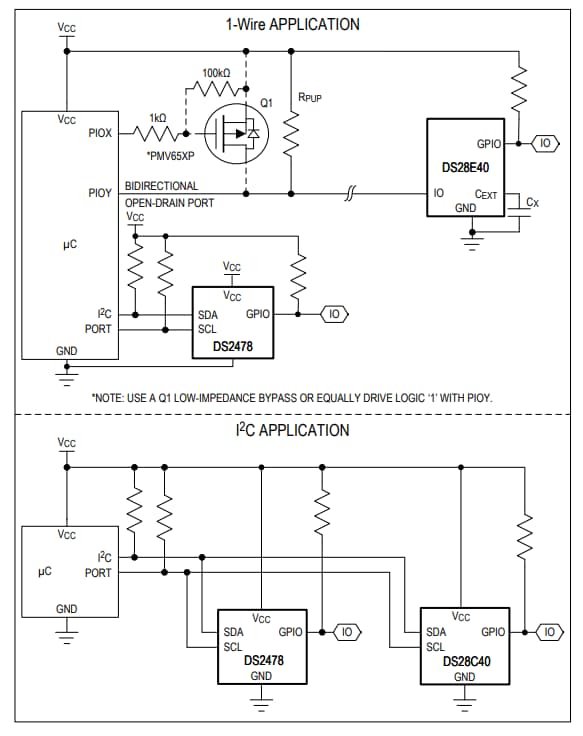 应用电路图 - Analog Devices / Maxim Integrated DS2478 DeepCover®车用安全协处理器